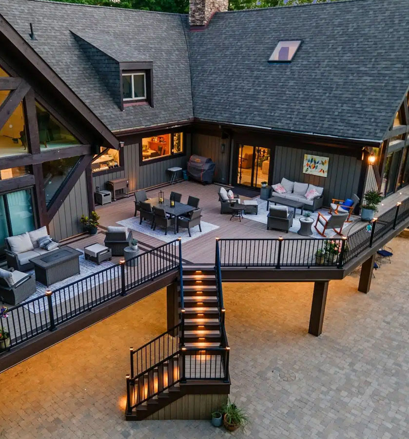 custom home deck