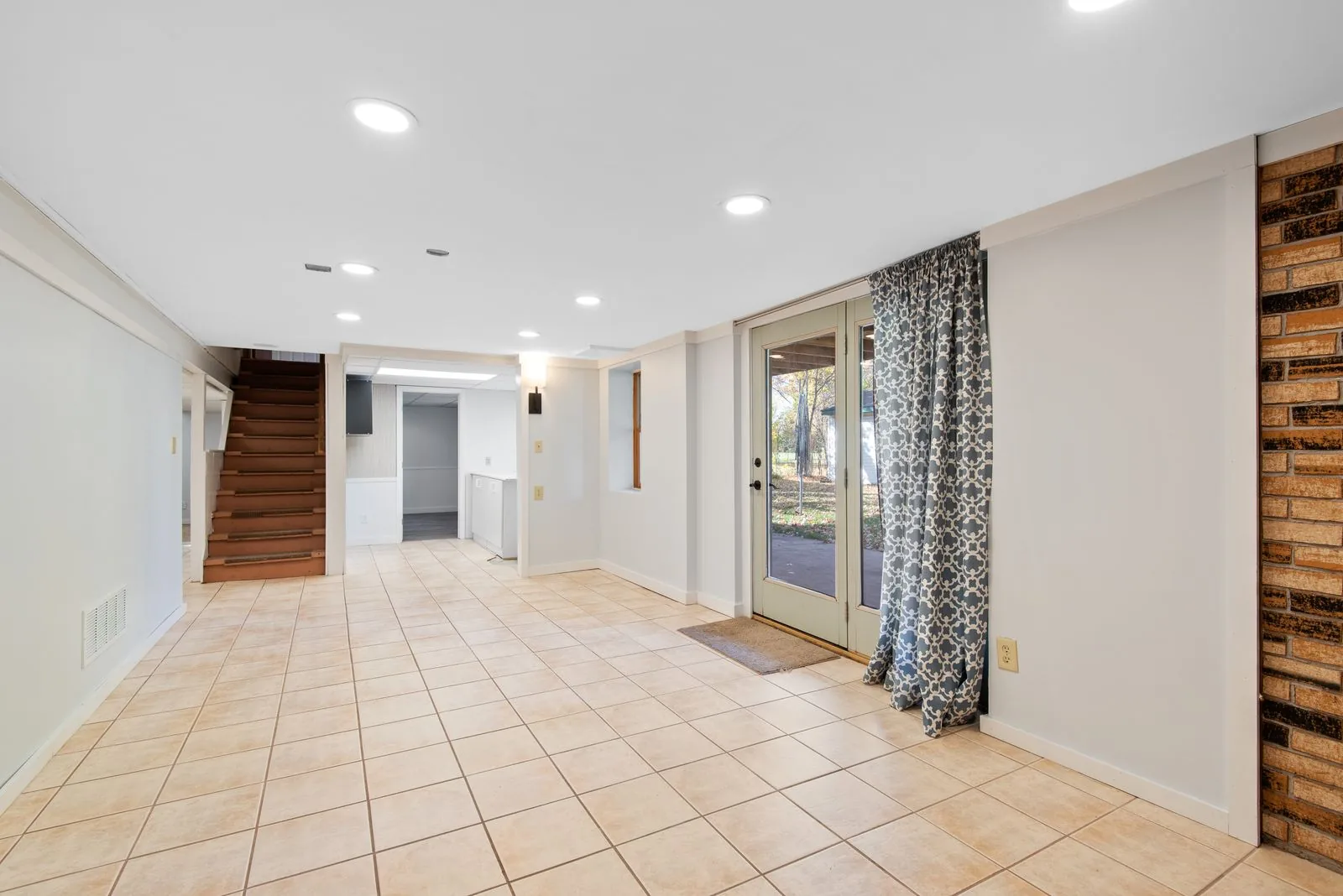 Finished basement living space
