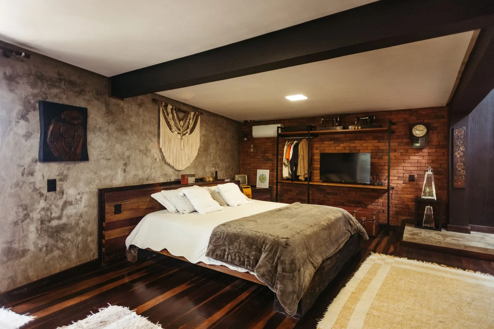 Remodeled bedroom with a calm, modern design with premium materials