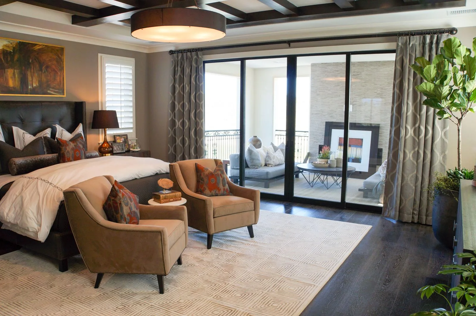 Remodeled bedroom with a calm, modern design in a Pacific Northwest home