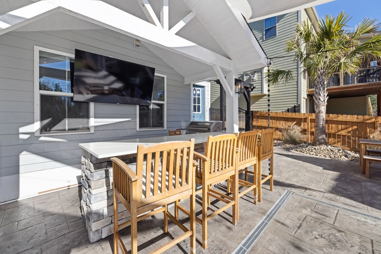 Covered patio outdoor living area
