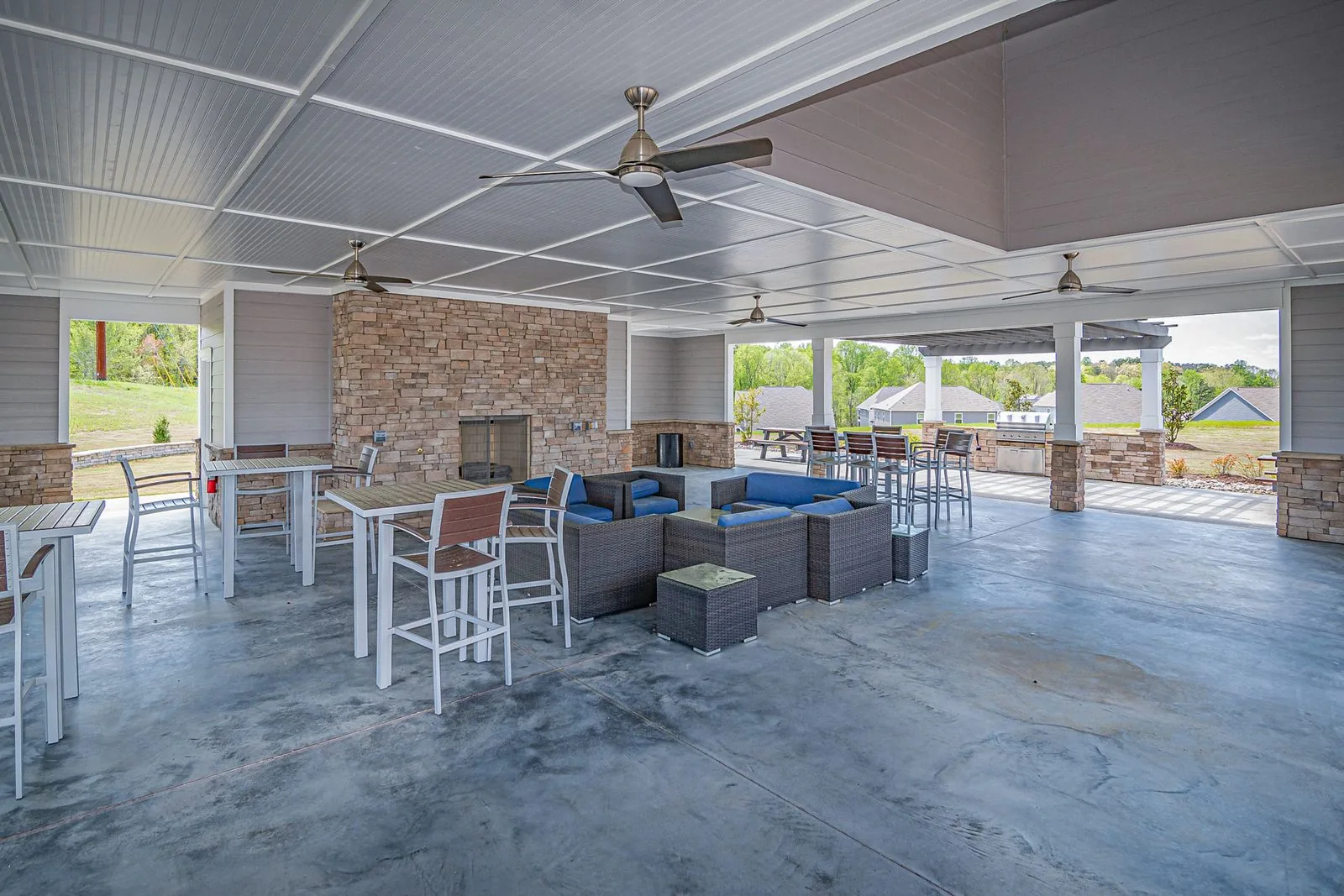 Covered patio outdoor living area
