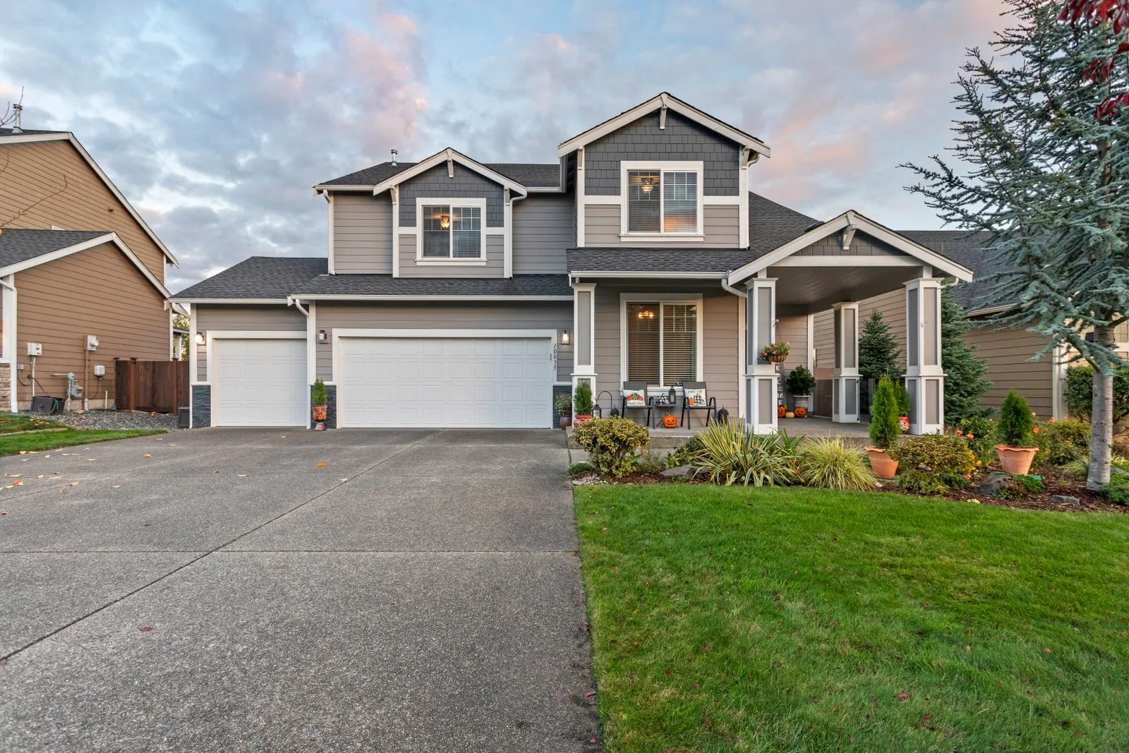 Home with enhanced curb appeal with clean, modern finishes