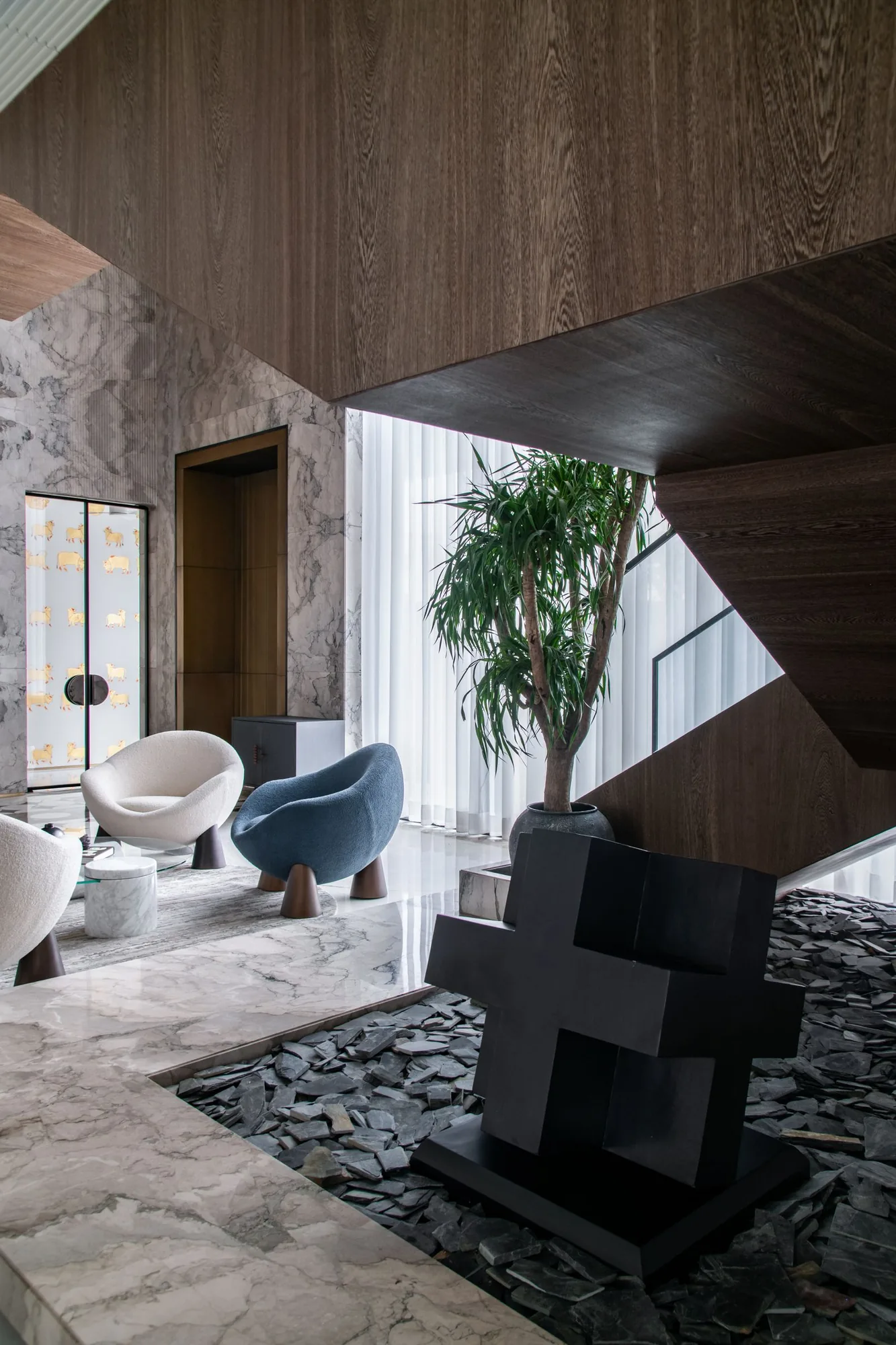 Custom home interior with high-end finishes in a Pacific Northwest home