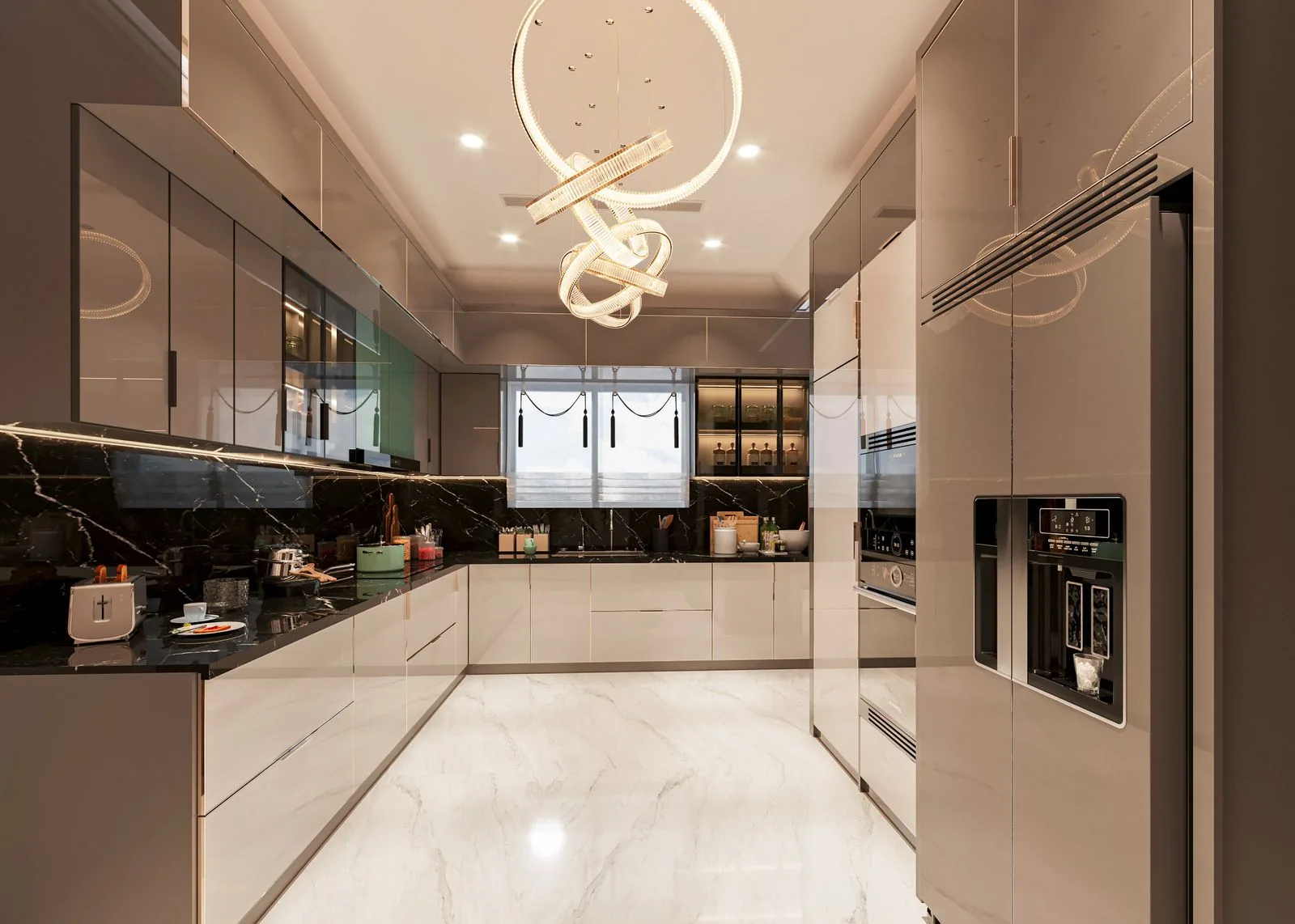 Custom home interior with high-end finishes