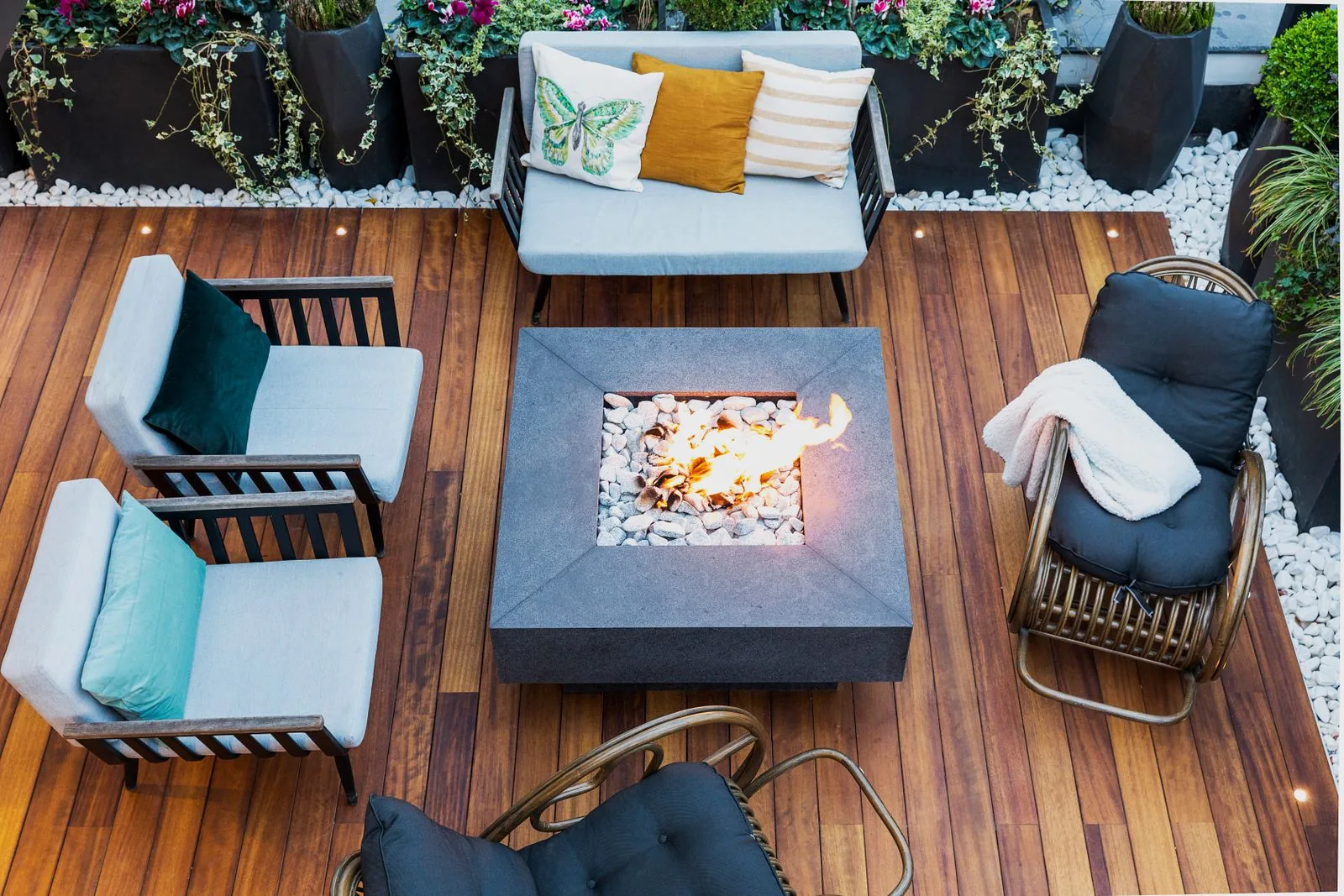 Backyard deck and patio