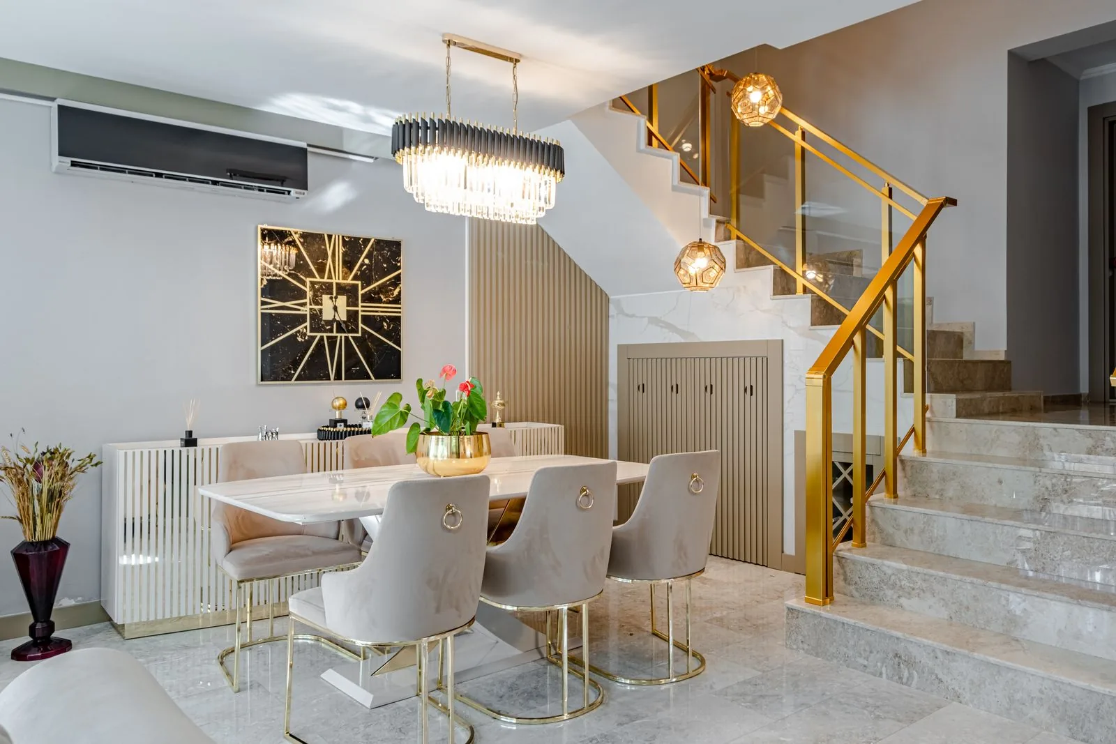 Elegant remodeled dining room