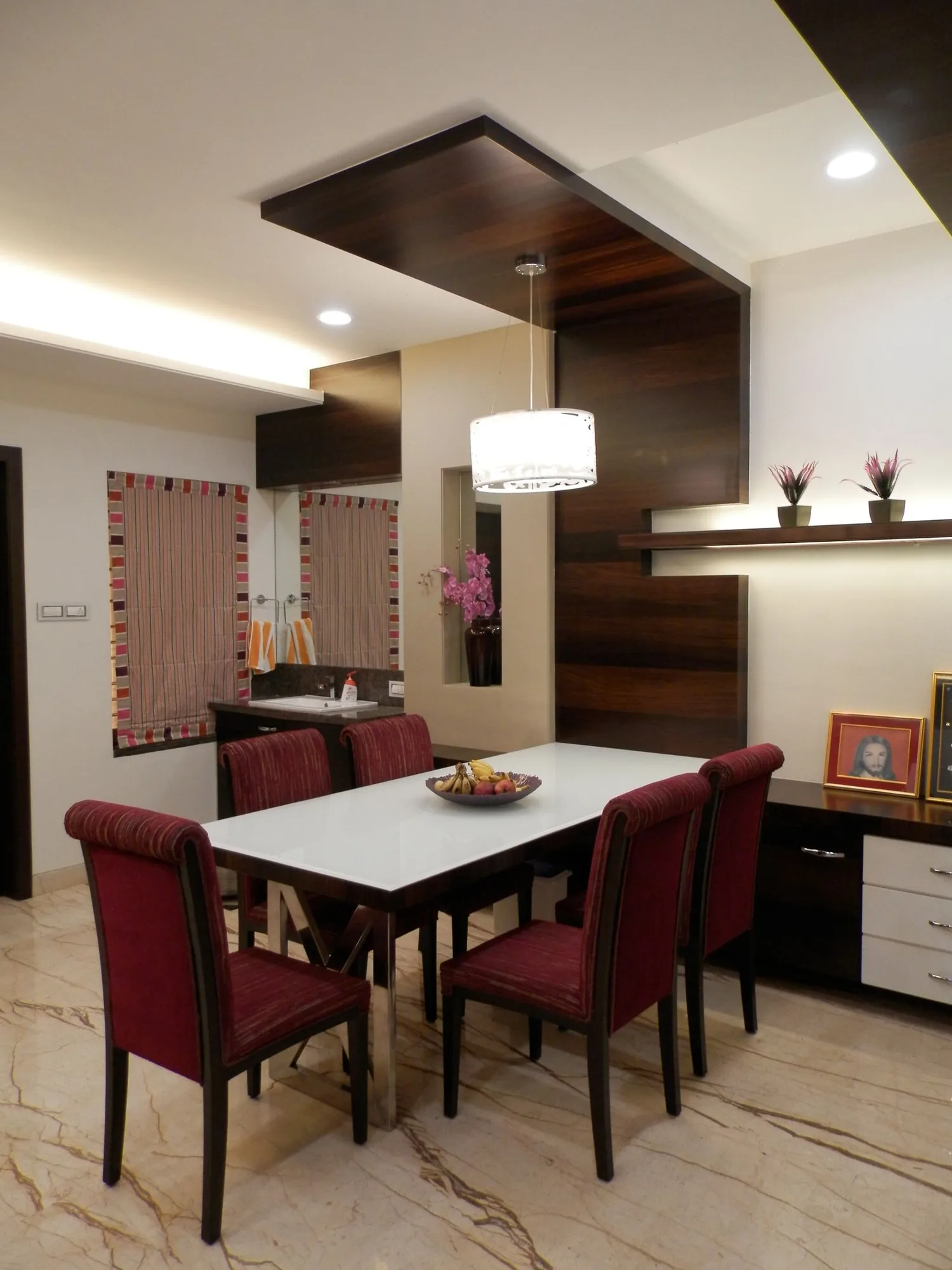 Elegant remodeled dining room with natural light