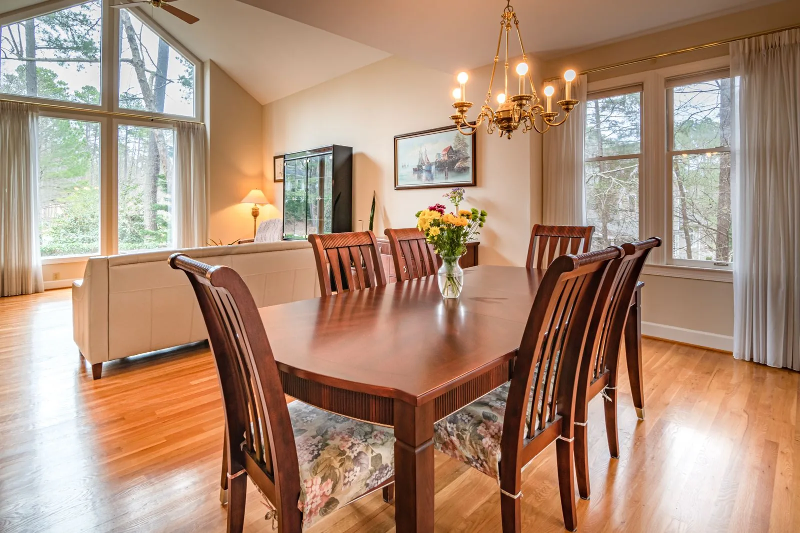 Elegant remodeled dining room after a full remodel