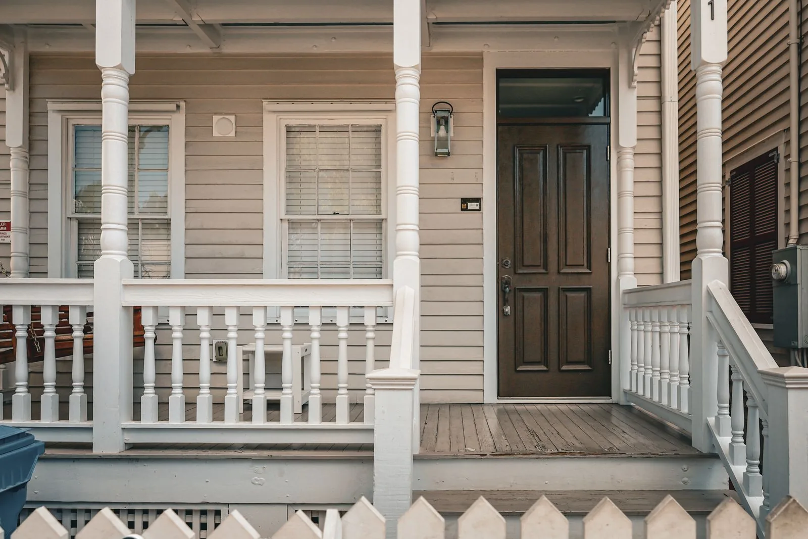 Welcoming front entryway and porch