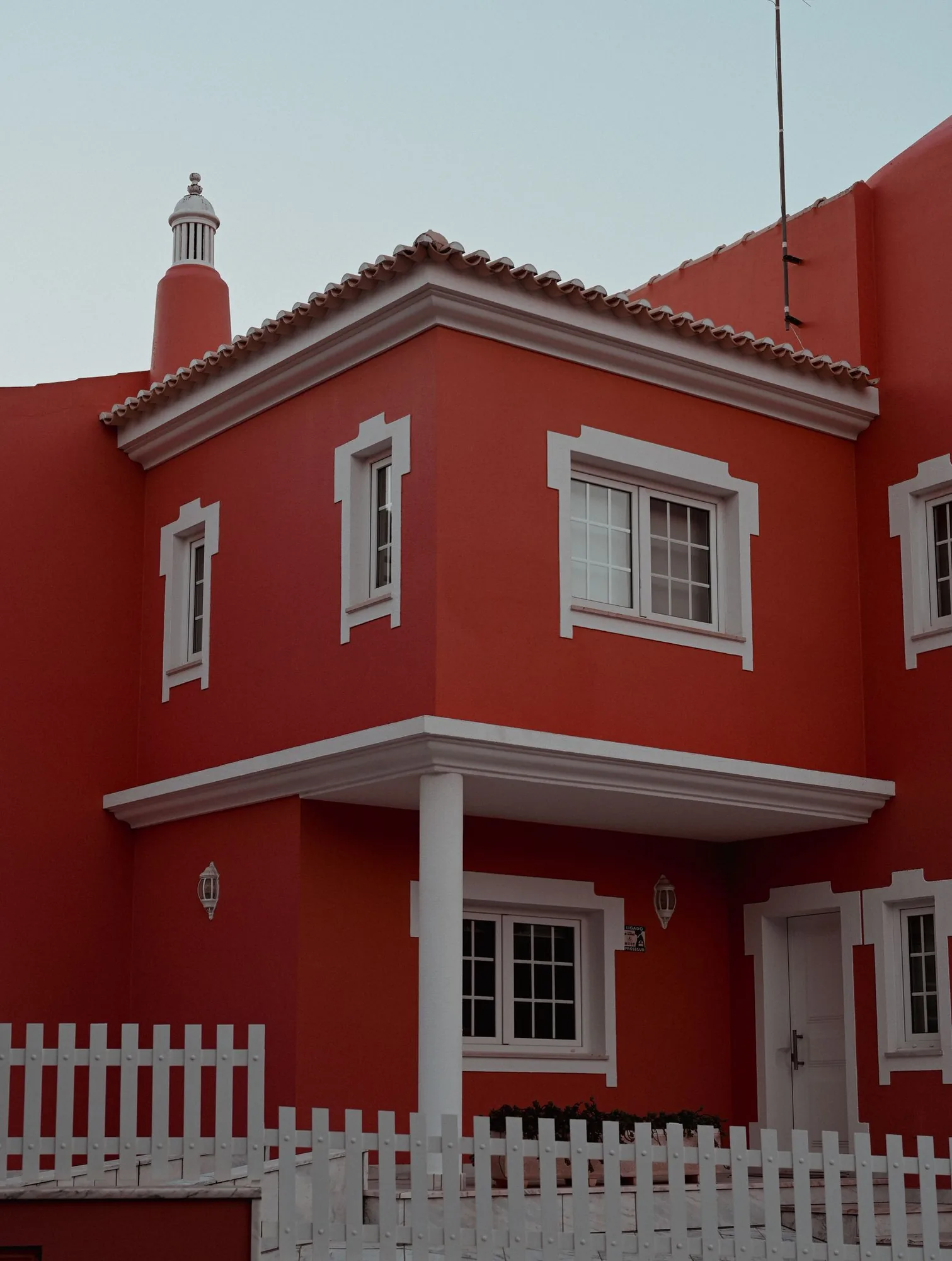 Freshly painted home exterior with natural light