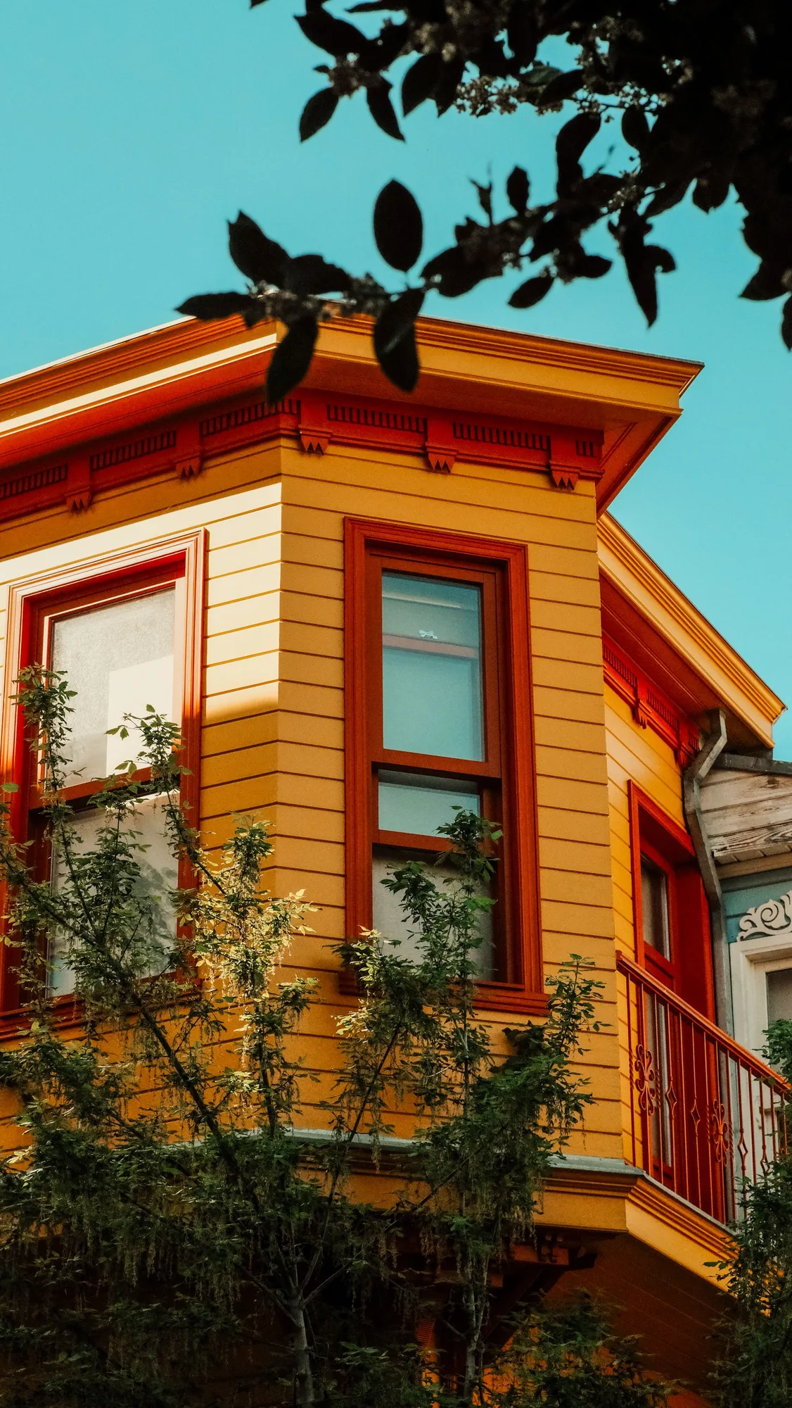 Freshly painted home exterior