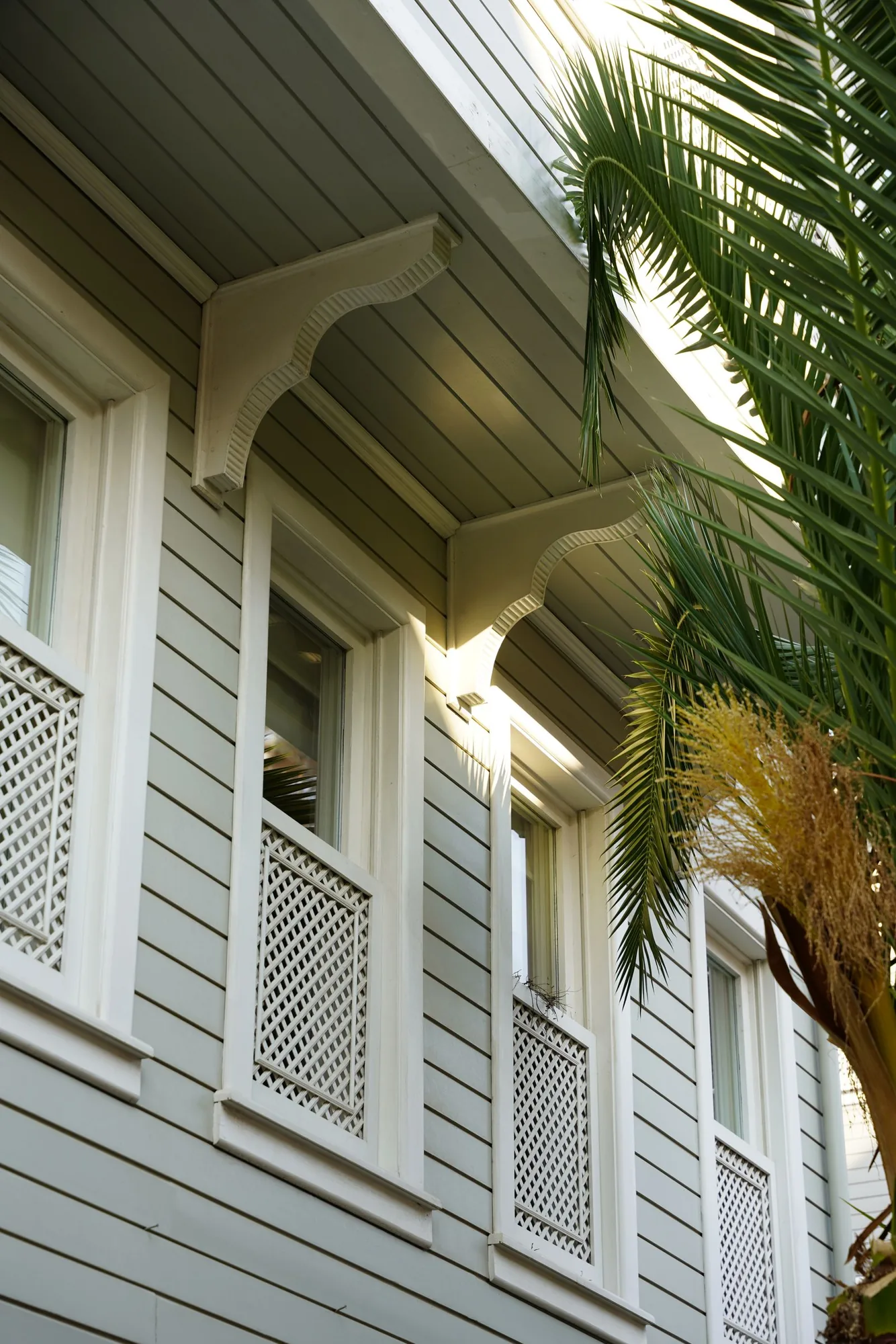 Exterior trim and fascia detail on a home