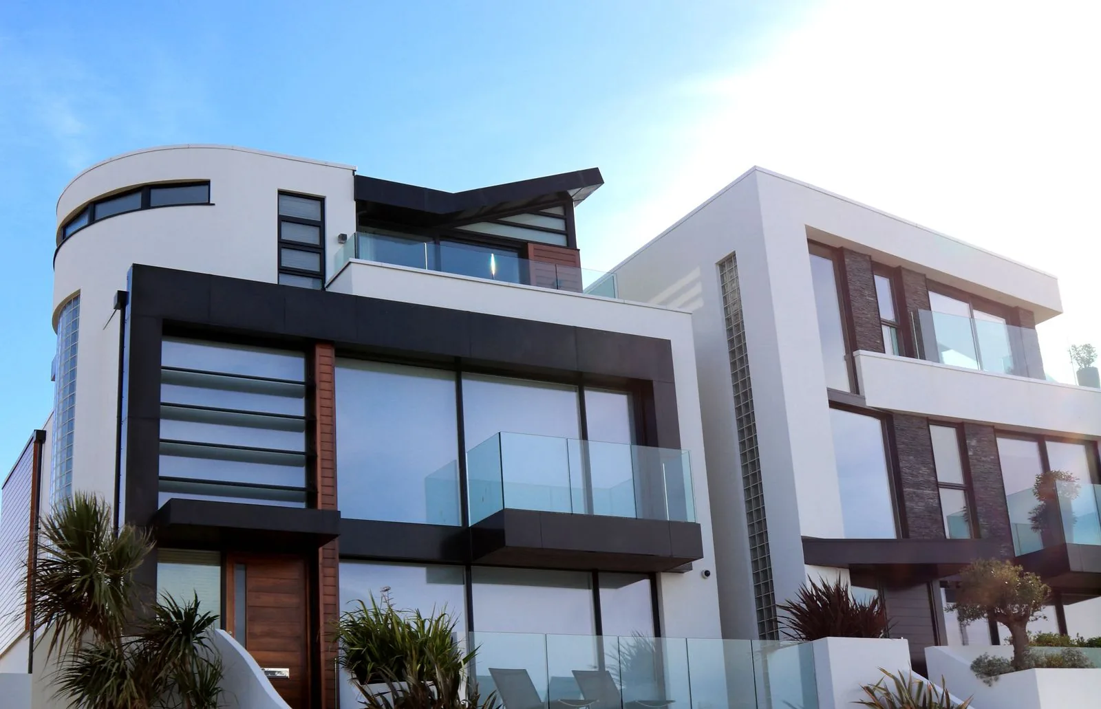 Modern home facade
