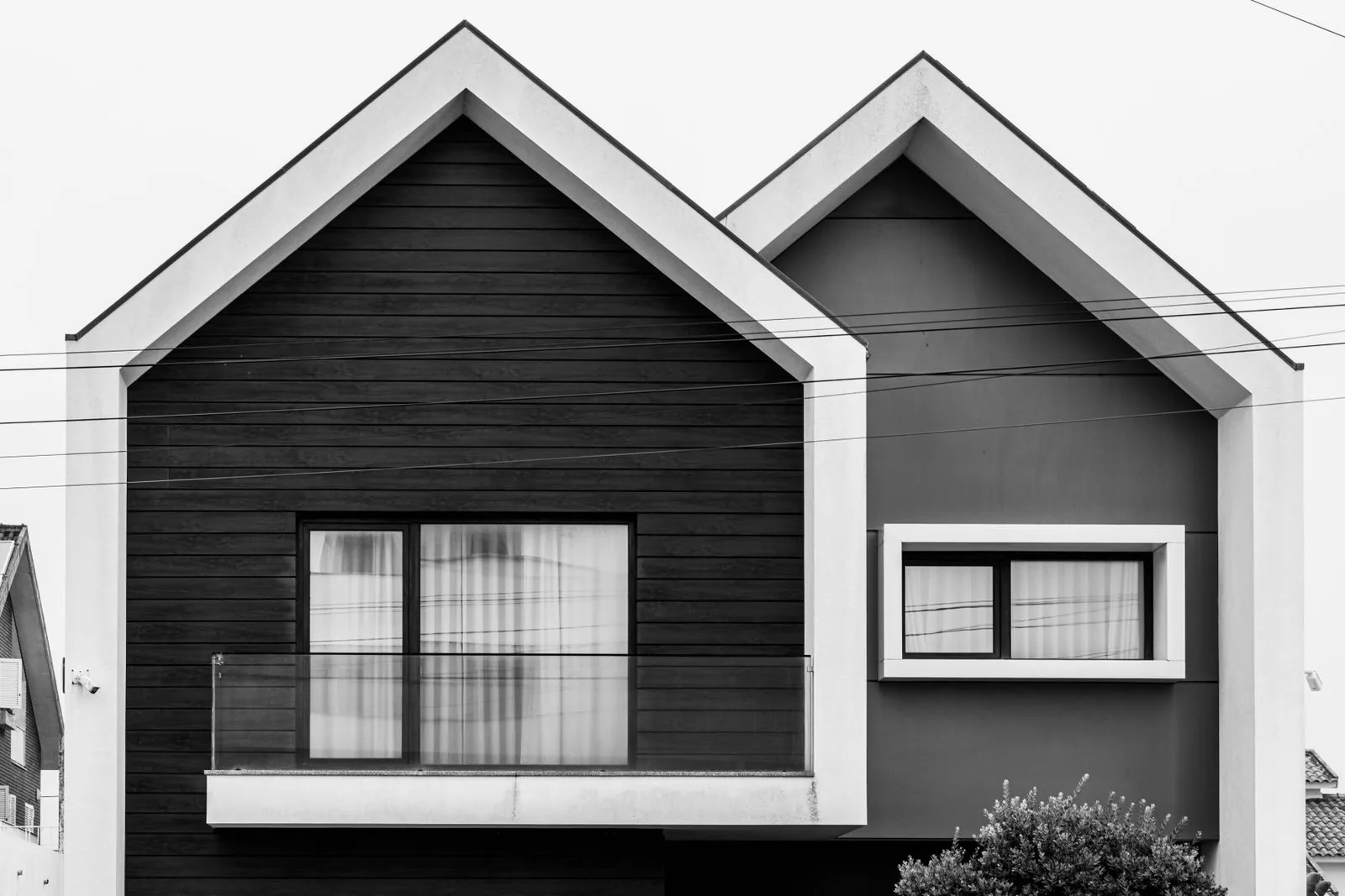 Modern home facade with premium materials