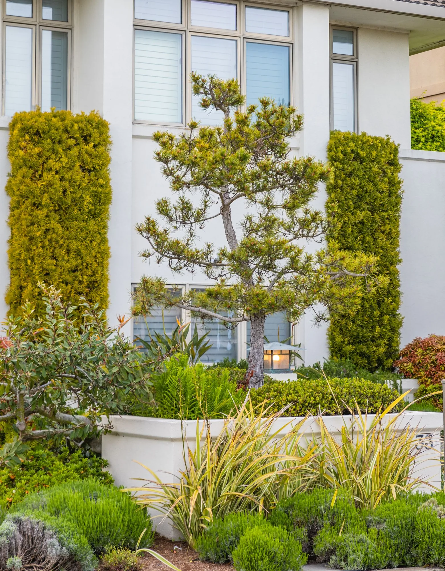 Residential landscaping in a Pacific Northwest home