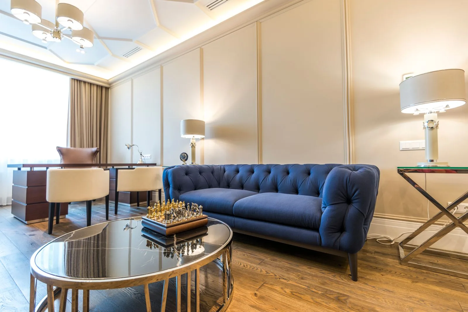 Remodeled living room by a Bellevue-area remodeler