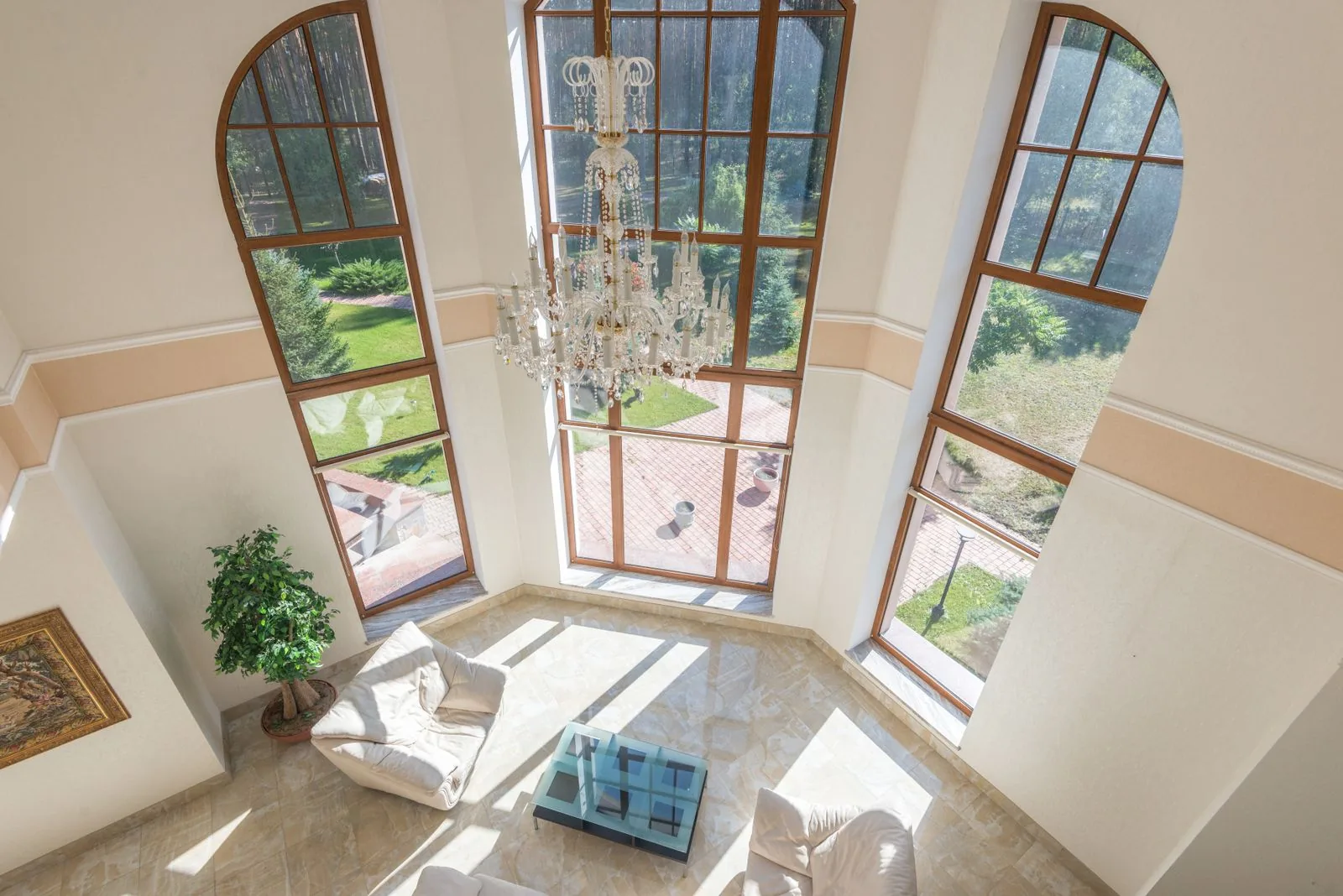 Luxury home interior living space after a full remodel