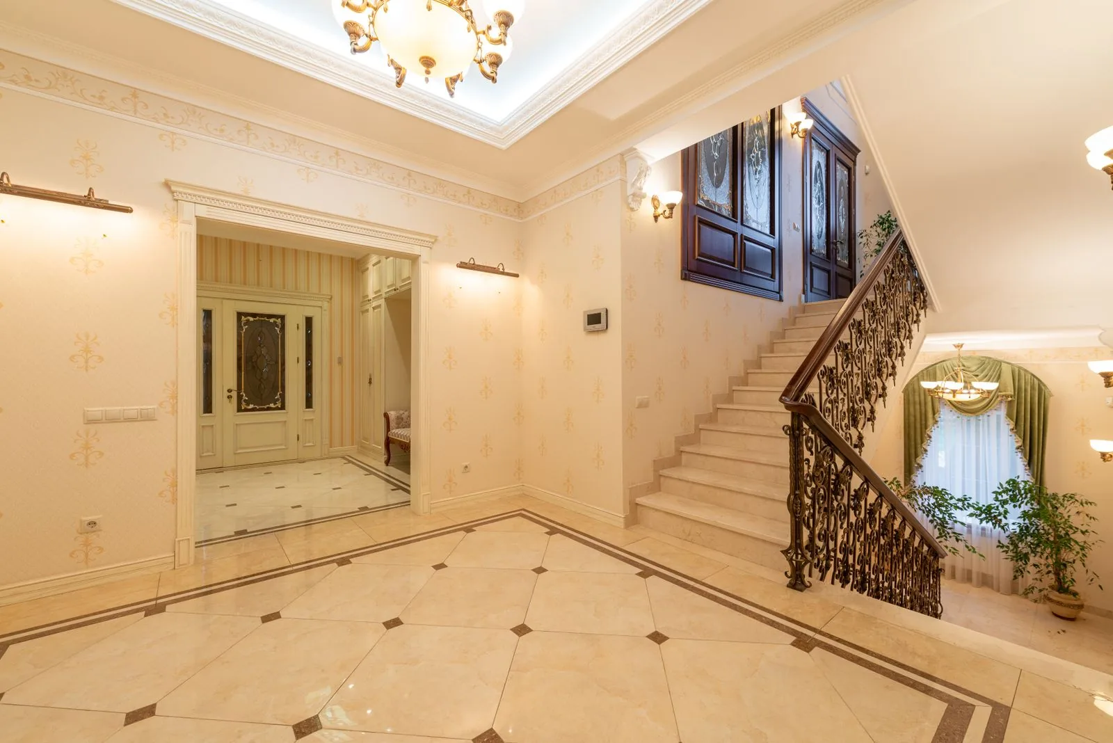 Luxury home interior living space with clean, modern finishes