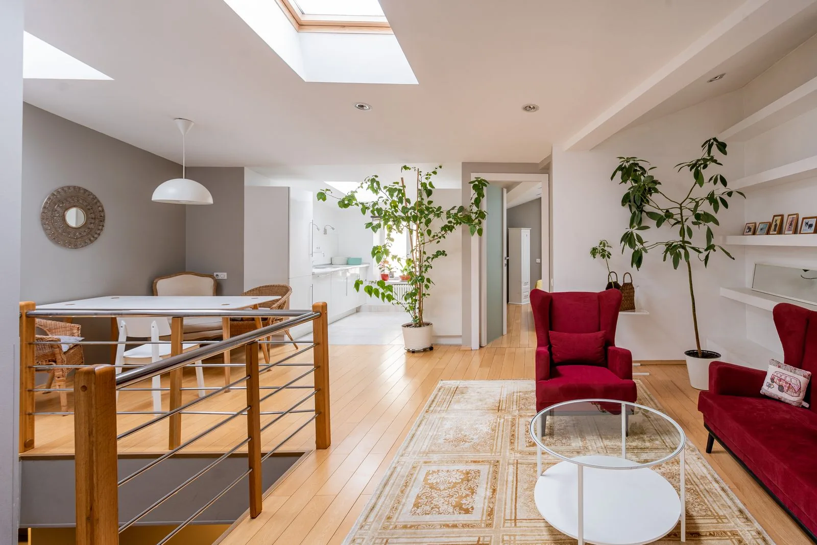 Modern home interior with natural light