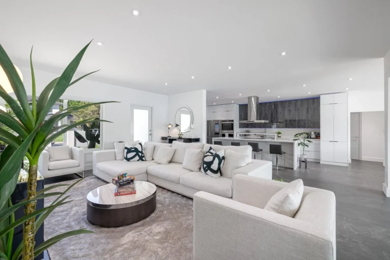 Open-concept living and kitchen space