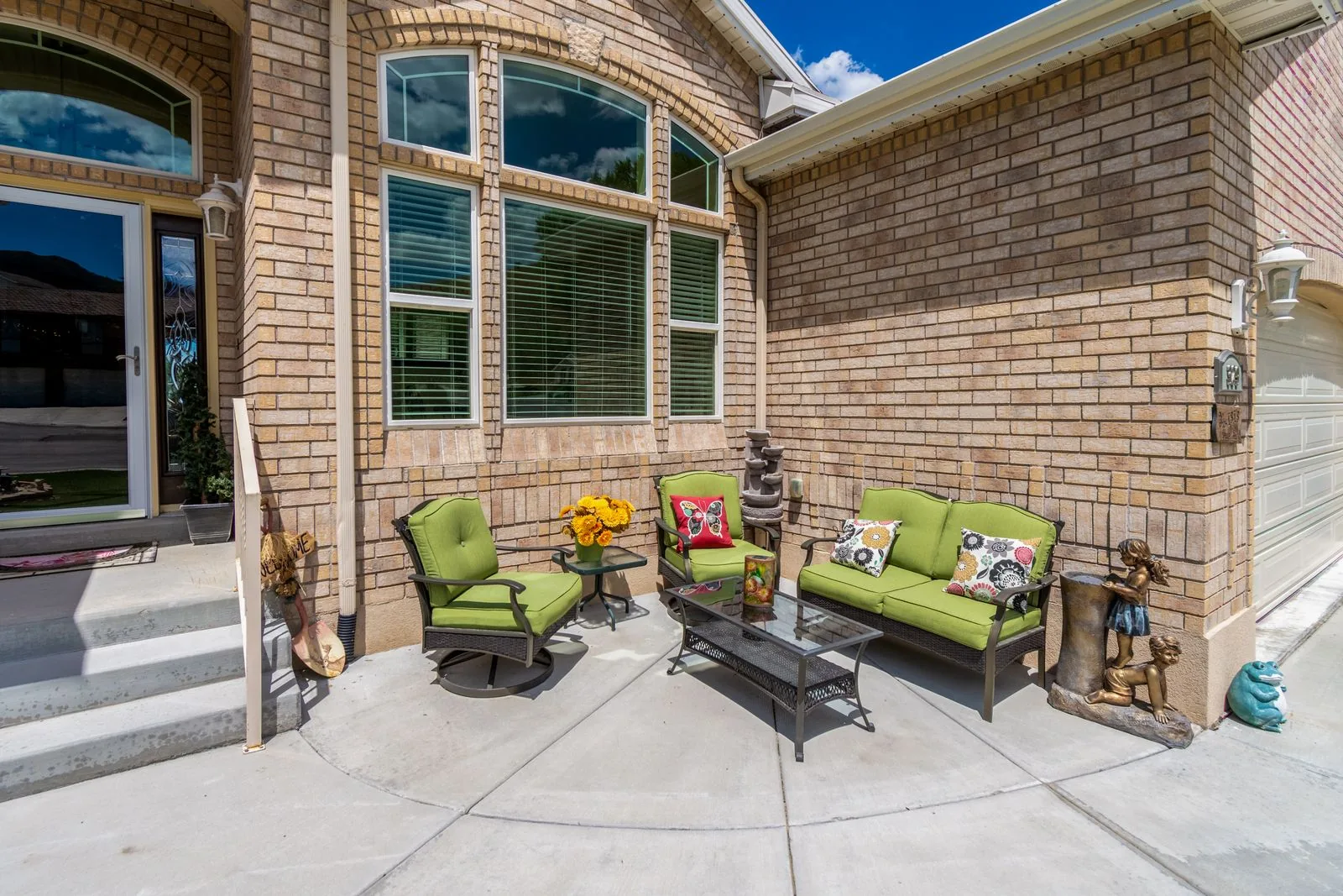 Furnished outdoor living space with premium materials