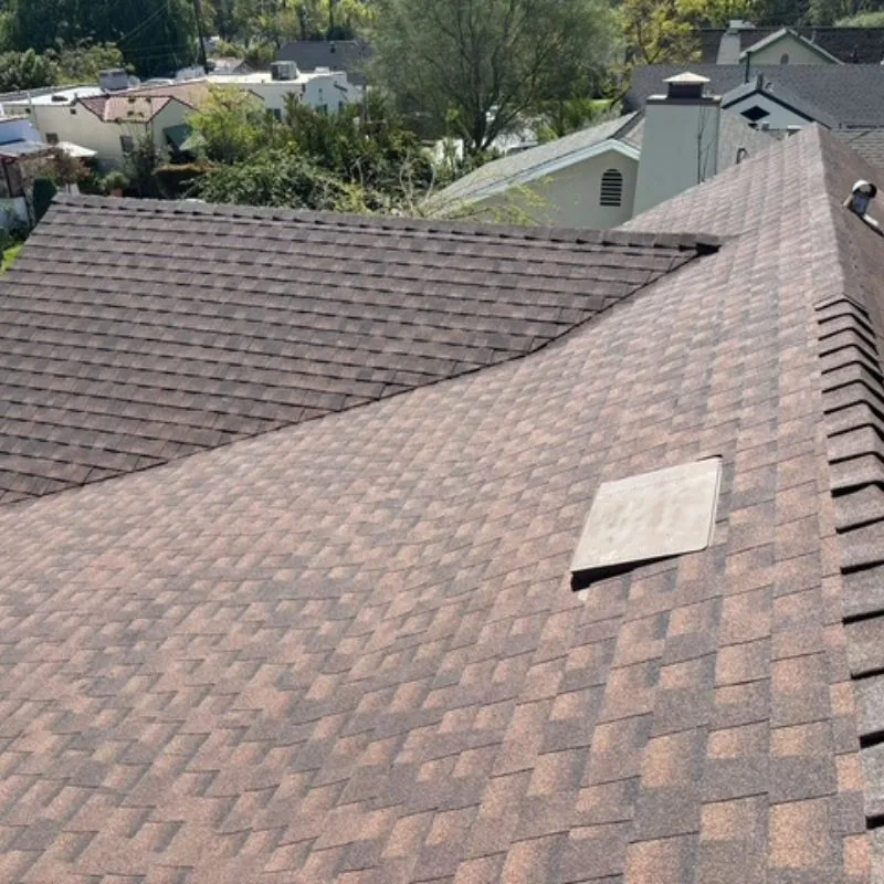 Asphalt shingle roof on a residential home