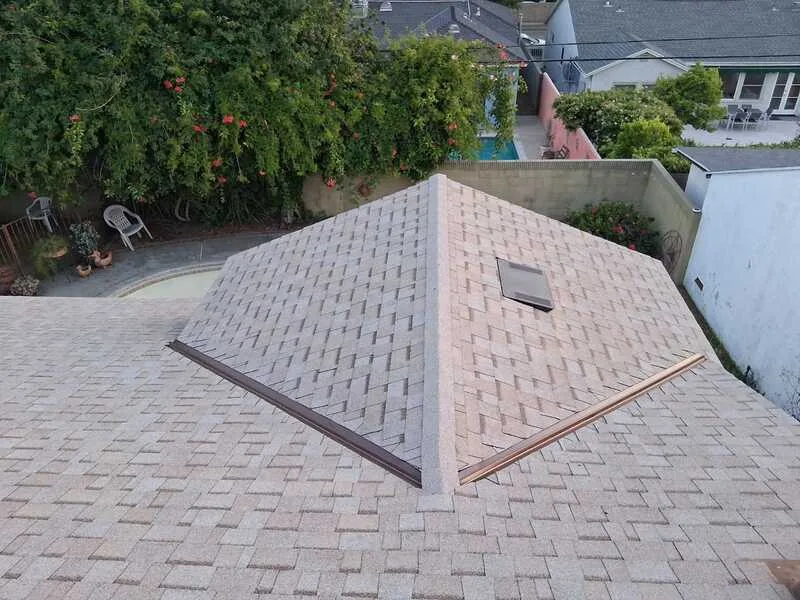 Full new asphalt shingle roof on a home