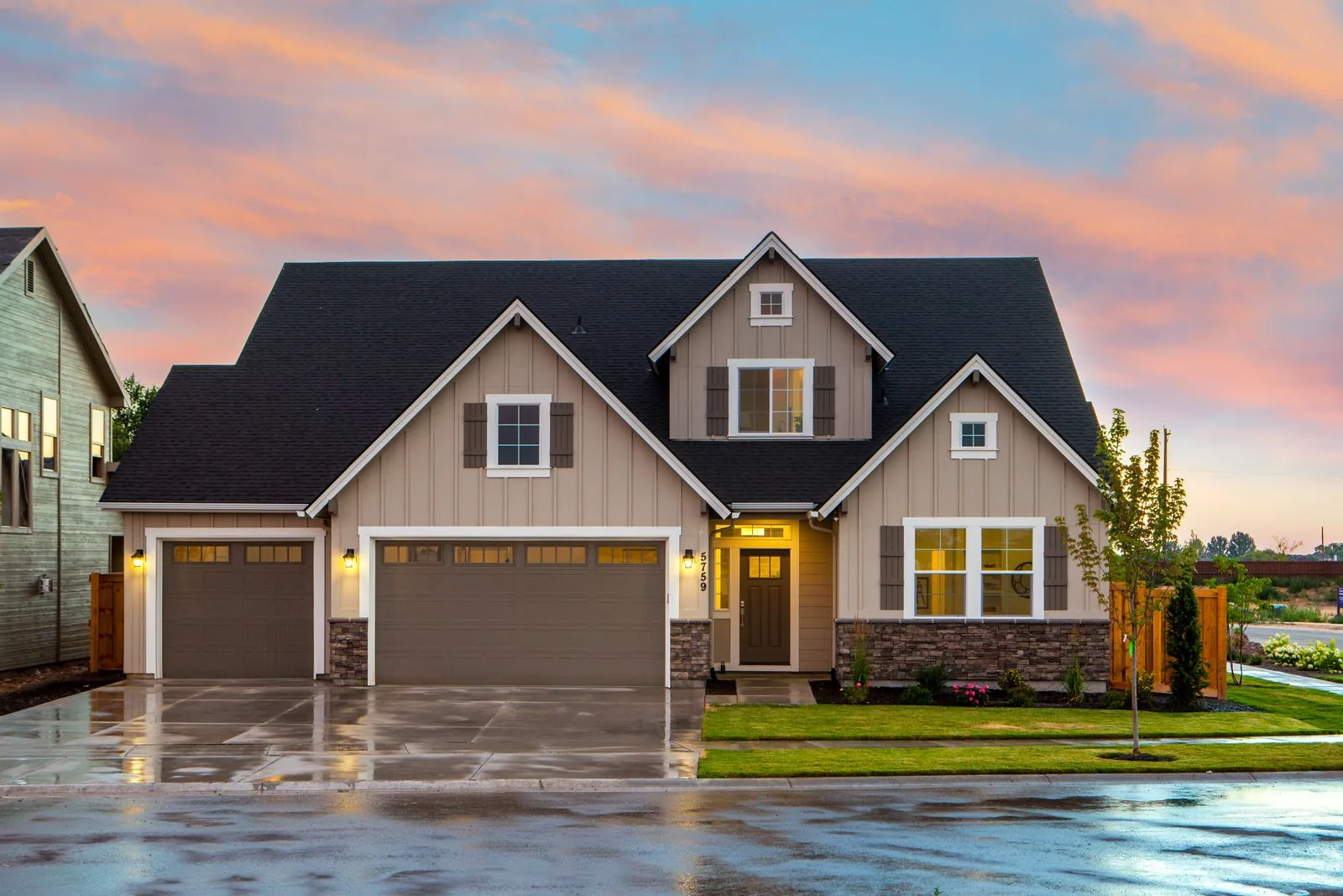 Home exterior with new siding in a Pacific Northwest home