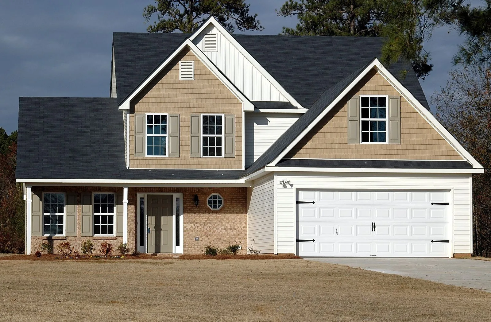 Home exterior with new siding with clean, modern finishes
